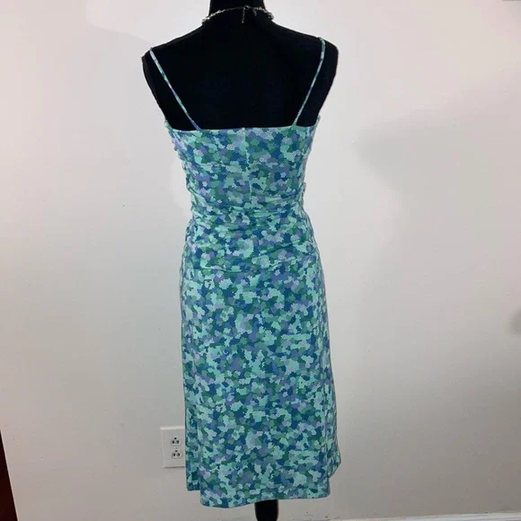 BCBG Maxazria | Women’s Floral Blue and Green Two-Piece Skirt Set - Size Medium - Picture 4 of 15